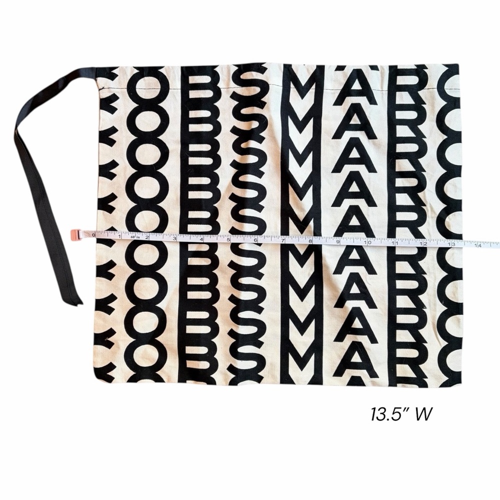 Marc Jacobs Monogram Logo Cotton Drawstring Dust Bag Travel Pouch 11.5x13.5 - Picture 8 of 9
